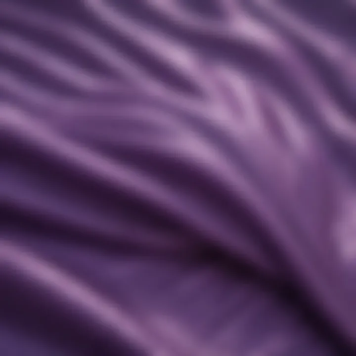 Close-up of purple swimming costume fabric showcasing texture