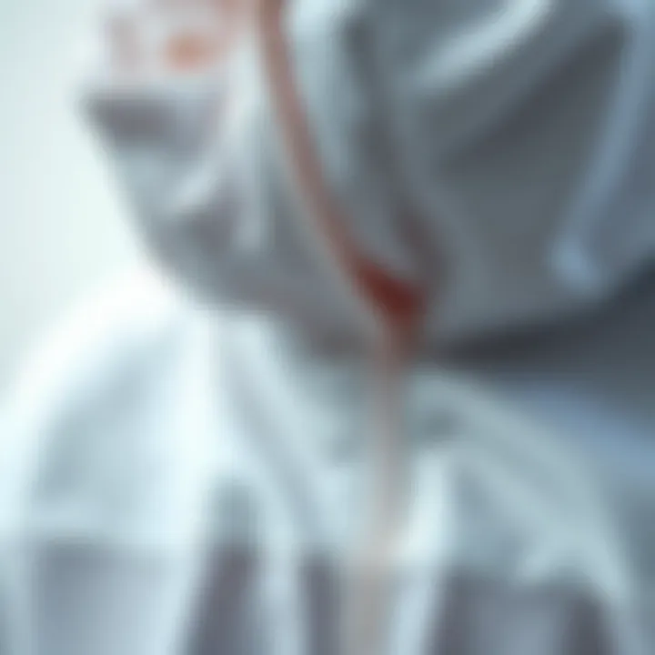 Fabric Texture and Details of Windbreaker Close-up of the fabric texture and details of the white windbreaker