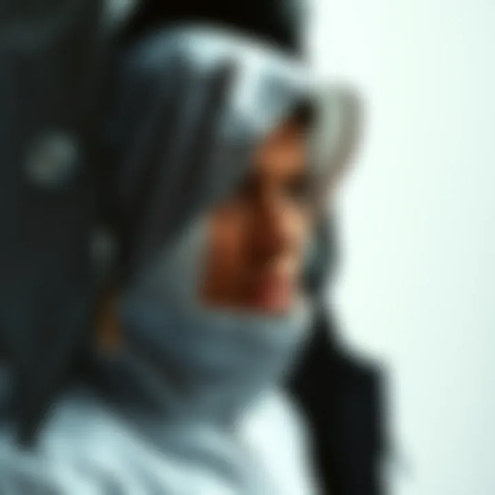 Design Elements of the White Windbreaker Stylish arrangement showcasing various design elements of the windbreaker