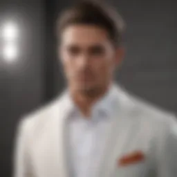 A stylish white sweater vest paired with a tailored blazer