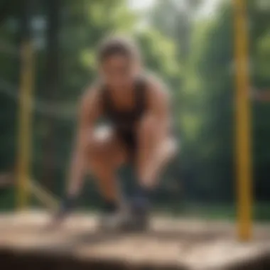 Athlete demonstrating agility on an obstacle course