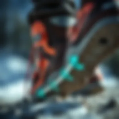 Close-up view of the advanced technology in Ultrarange Hi MTE footwear