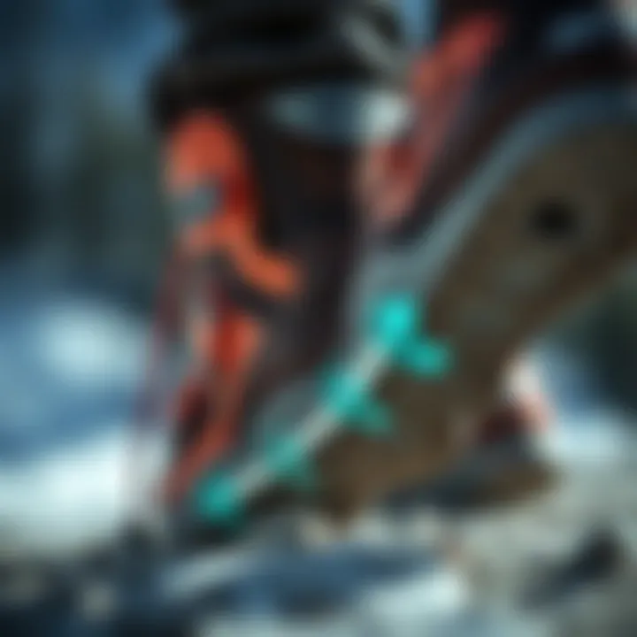 Close-up view of the advanced technology in Ultrarange Hi MTE footwear