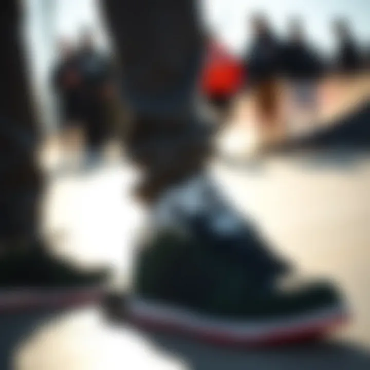 DC Shoes at Extreme Sports Event A group of athletes wearing DC Shoes at an extreme sports event