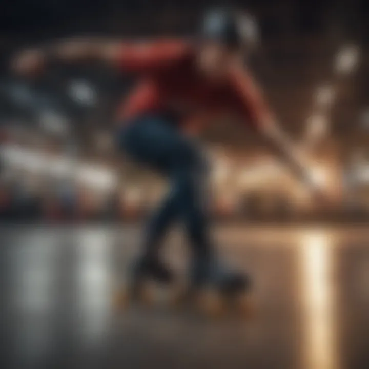 Skater performing tricks wearing Impala skates