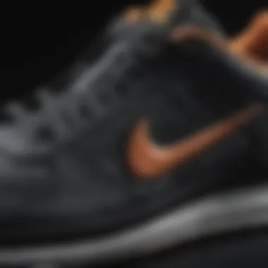 Close-up of Nike Shoe Features Close-up of Nike shoe features highlighting technology