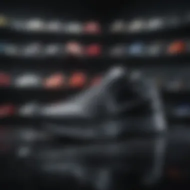 Nike shoe pricing display with various models