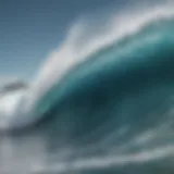 A detailed ocean wave height map showcasing varying wave intensities