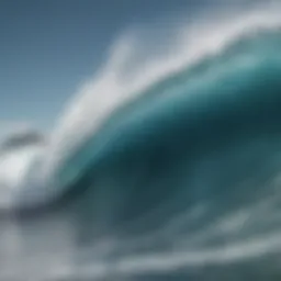 A detailed ocean wave height map showcasing varying wave intensities