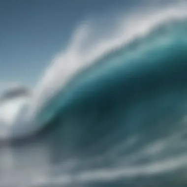 Detailed Ocean Wave Height Map A detailed ocean wave height map showcasing varying wave intensities