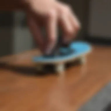 Application of griptape on a penny board