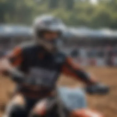 A close-up of a fan enjoying a motocross event