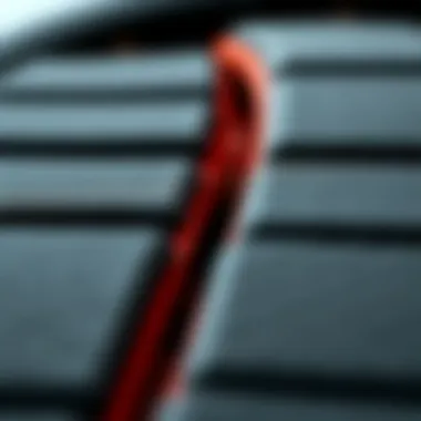 Close-up view of riser pads showcasing their texture and material composition