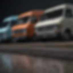 Close-up of stacked Vans showcasing unique designs and textures.