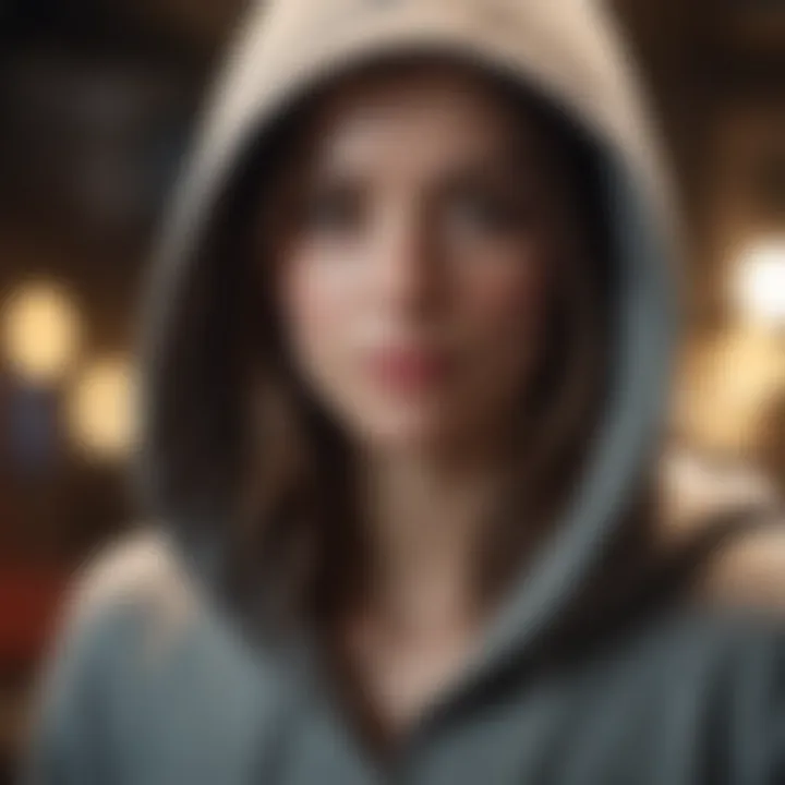 Active individual wearing an XS hoodie during extreme sports