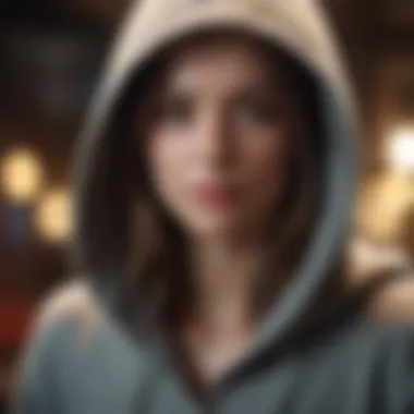 XS Hoodie in Extreme Sports Active individual wearing an XS hoodie during extreme sports