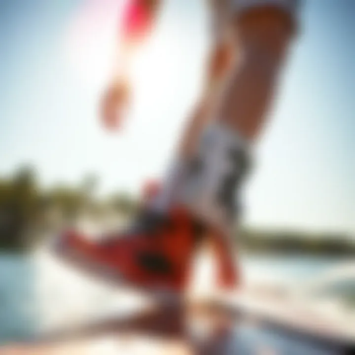 Challenges of Ill-Fitting Wakeboard Boots Rider experiencing challenges with ill-fitting boots