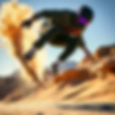 Vans Apparel in Action Dynamic action shot showcasing Vans apparel in use during extreme sports.