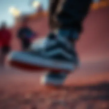 Vans in Extreme Sports Vans shoes in action during an extreme sports event