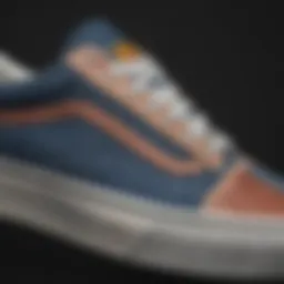 Detail view of Vans Old Skool Patchwork showcasing the intricate stitching