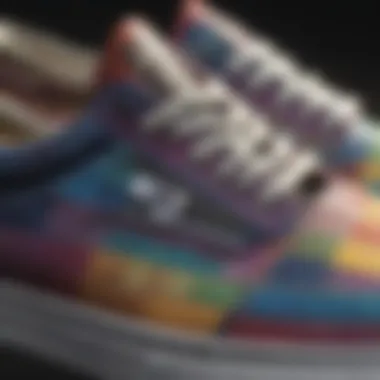 Close-up of Vans shoes highlighting material quality