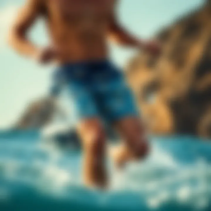 Vans Swimshorts in Extreme Sports Environments Vans swimshorts in action during extreme sports