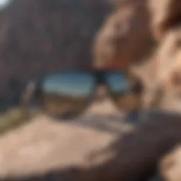 Stylish Von Zipper Skitch sunglasses on a rocky cliff