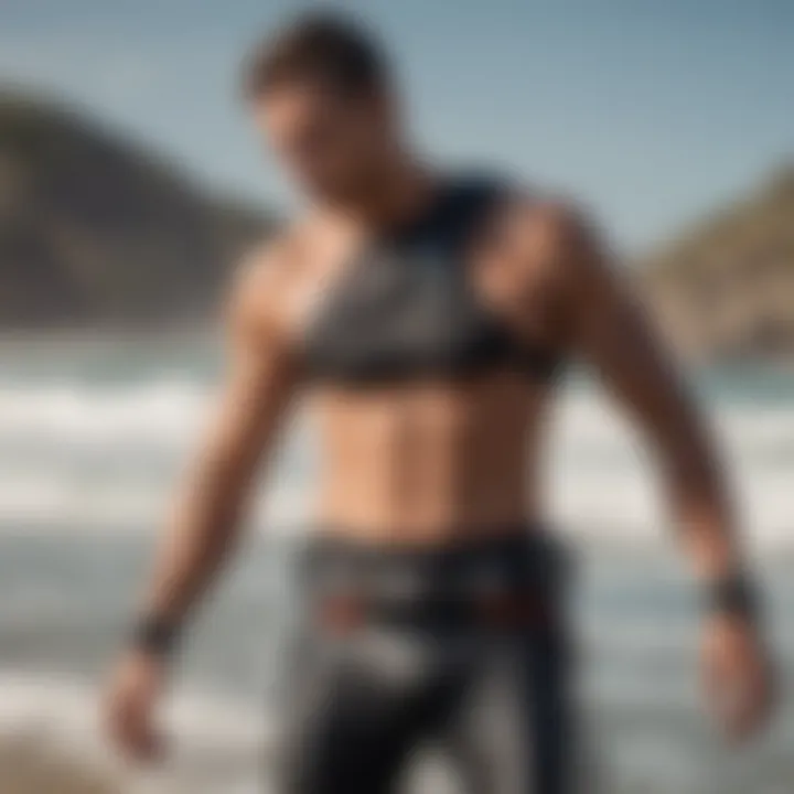 An advanced waist harness designed for kite surfing, showcasing its aerodynamic structure.