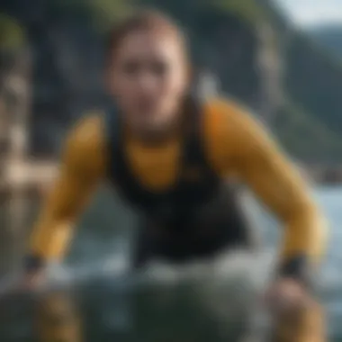 Advanced Materials in Water Sports Apparel Innovative water sports apparel showcasing advanced materials
