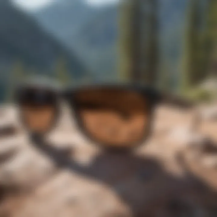 Wayfarer XL sunglasses worn during an extreme sports activity like mountain biking.