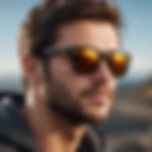 Close-up view of Wayfarer XL sunglasses showcasing their unique design features.