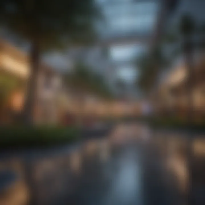 Inviting recreational area with seating and greenery in Westfield Mall