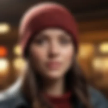 A cozy display of various beanie styles showcasing colors and textures.
