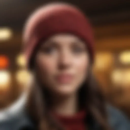 A cozy display of various beanie styles showcasing colors and textures.