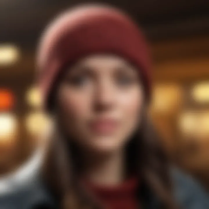 A cozy display of various beanie styles showcasing colors and textures.