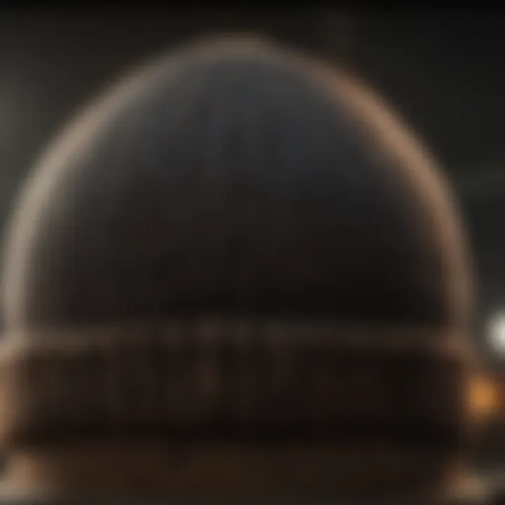 A close-up view of beanies emphasizing their fabric and craftsmanship.