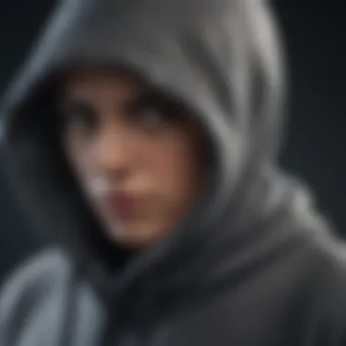 Detailing the Quality of Premium Hoodie Fabrics Close-up of high-quality fabric and stitching of a premium hoodie.