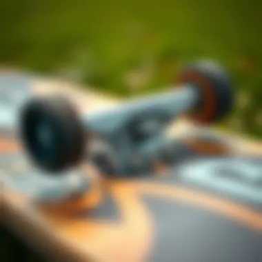 Close-up of skateboard materials and parts
