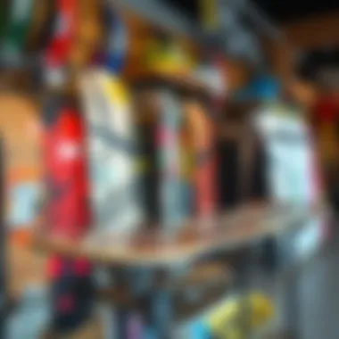 Quality skateboard display in a local shop