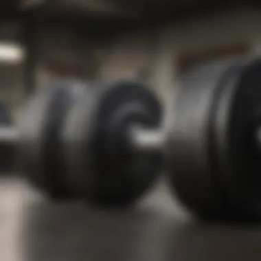 A close-up of weightlifting equipment, symbolizing the growth of inclusivity in the sport and the evolution of training practices.