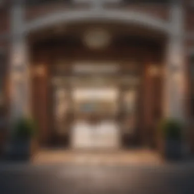 An inviting entrance with decorative signage of Woodstock Outlet Mall