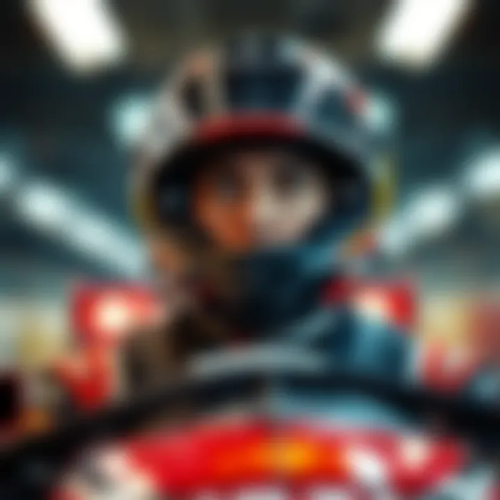 A driver visualizing strategies before a race