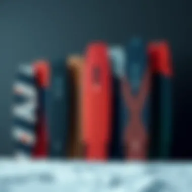 Variety of Zap Pro Skimboards A selection of Zap Pro skimboards lined up for comparison