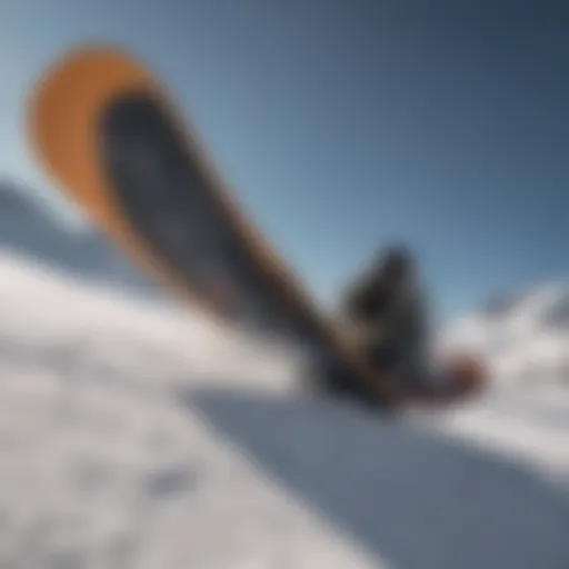 Detailed view of a zero camber snowboard showcasing its unique profile