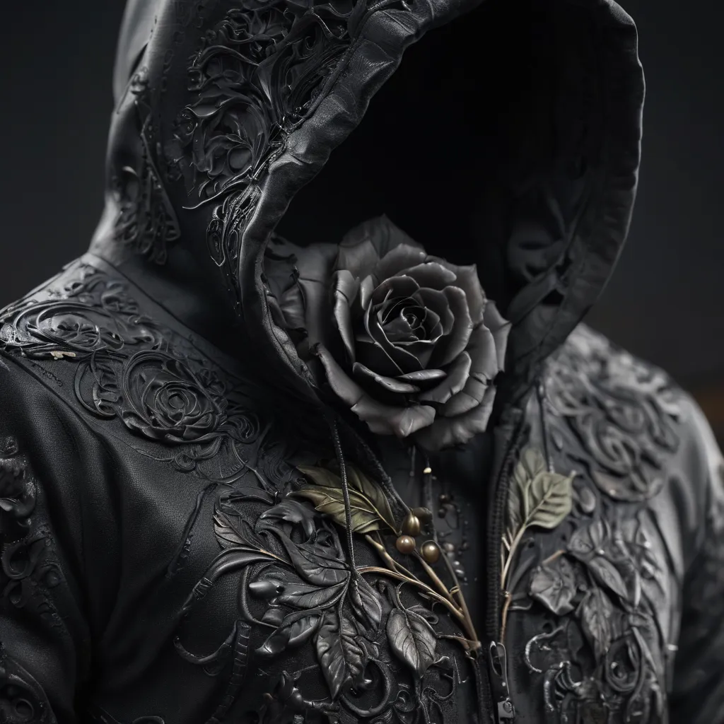 Custom Copper Rose Black Hoodie